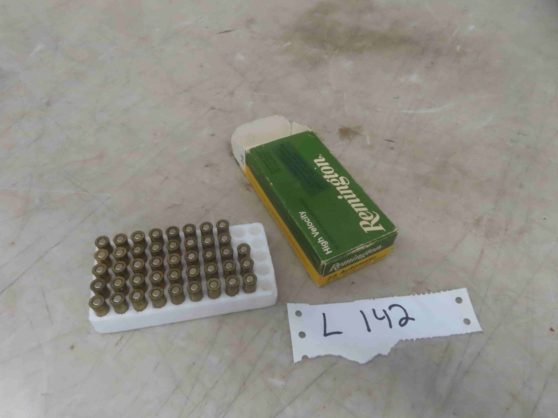 Proofing Rounds Bullet (43 Rounds) Rem 25 Auto Ammo **MUST PROVIDE PROOF OF PAL PRIOR TO PURCHASE,
