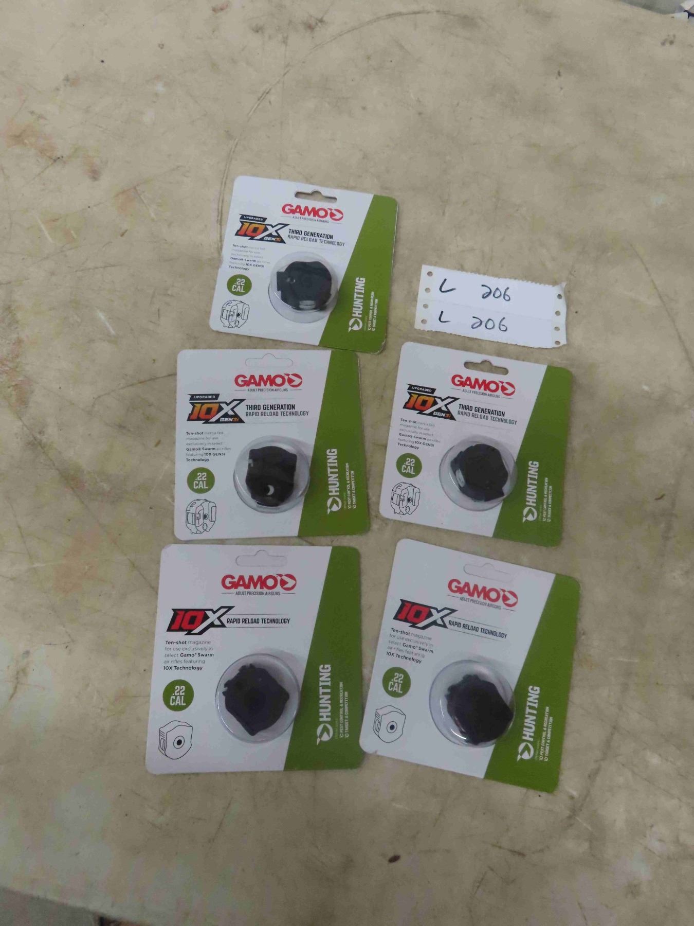 Benjamin Magazine 5 New Gamo Ten Shot Magazines for Pellet 22 Cal