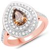 Image 1 : 18KT Rose Gold 1.00ct Chocolate Brown Diamond Ring