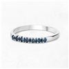 Image 4 : 14KT White Gold 0.22ctw Blue Diamond Ring