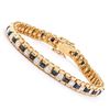 Image 1 : Plated 18KT Yellow Gold 5.00ctw Black Sapphire and Diamond Bracelet