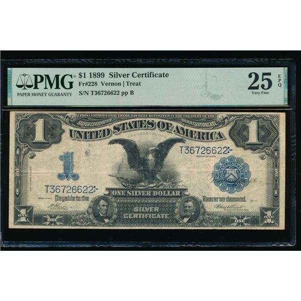 1899 $1 Black Eagle Silver Certificate PMG 25EPQ