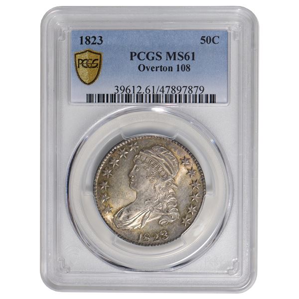 1823 Capped Bust Half Dollar Overton 108 PCGS MS61