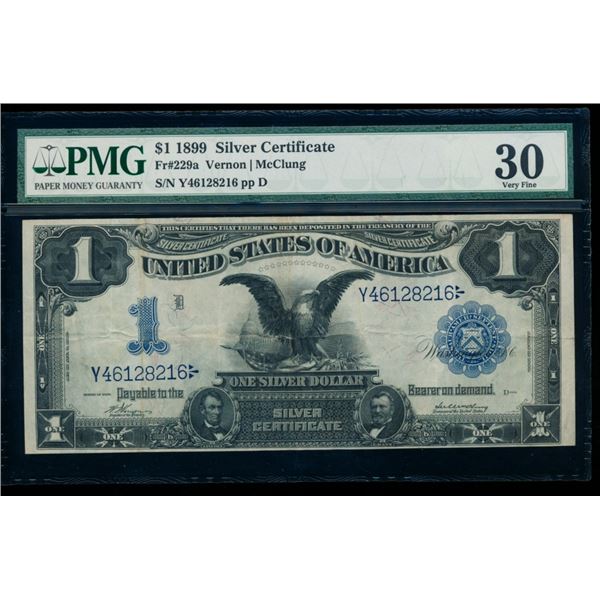 1899 $1 Black Eagle Silver Certificate PMG 30