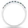 Image 2 : 14KT White Gold 0.24ctw Blue Diamond Ring