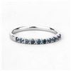 Image 4 : 14KT White Gold 0.24ctw Blue Diamond Ring