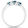 Image 2 : 14KT White Gold 1.03ctw Blue Diamond Ring