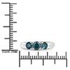 Image 3 : 14KT White Gold 1.03ctw Blue Diamond Ring