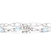 Image 2 : Plated Rhodium 8.55ctw Blue Topaz Bracelet