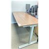 Image 3 : BROWN WITH GREY BASE ELECTRIC SIT TO STAND DESK 72 X 30"