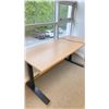 Image 2 : BROWN WITH GREY BASE ELECTRIC SIT TO STAND DESK 69.5 X 29.5"