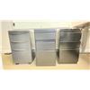 Image 1 : 3 FILING CABINETS ASSORTED SIZES ONE ROLLING