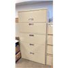 Image 2 : HON 5 DRAWER LATERAL BEIGE METAL FILING CABINET