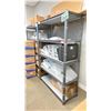Image 1 : 3 X 5 TIER METAL SHELVING UNITS WITH MESH SURROUND APPROX 6' X 4' X 1.5' (CONTENTS NOT INCLUDED)