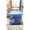 Image 2 : 3 TIER BLUE AND CHROME ROLLING CART (CRACKED HANDLE) (CONTENTS NOT INCLUDED)