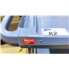 Image 3 : 3 TIER BLUE AND CHROME ROLLING CART (CRACKED HANDLE) (CONTENTS NOT INCLUDED)