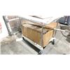 Image 2 : 2 TIER BEIGE AND CHROME ROLLING CART (CONTENTS NOT INCLUDED)