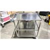 Image 2 : STAINLESS STEEL 3 TIER ROLLING CART (CONTENTS NOT INCLUDED)