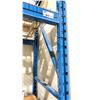 Image 3 : *LD* 3 BAYS PALLET RACKING BLUE 16' HIGH PER BAY 4 UPRIGHTS WITH 18 SIDE RAILS WITH MESH DECKING