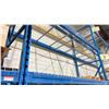 Image 5 : *LD* 3 BAYS PALLET RACKING BLUE 16' HIGH PER BAY 4 UPRIGHTS WITH 18 SIDE RAILS WITH MESH DECKING