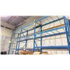 Image 2 : 3 BAYS PALLET RACKING BLUE 16' HIGH PER BAY 4 UPRIGHTS WITH 18 SIDE RAILS WITH MESH DECKING