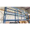 Image 3 : 3 BAYS PALLET RACKING BLUE 16' HIGH PER BAY 4 UPRIGHTS WITH 18 SIDE RAILS WITH MESH DECKING