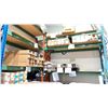 Image 3 : 2 SECTIONS OF INDUSTRIAL PALLET RACKING (GREEN, ORANGE AND BLUE) APPROX 14' HIGH 3' DEPTH' 9.5'