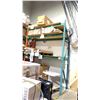 Image 6 : 2 SECTIONS OF INDUSTRIAL PALLET RACKING (GREEN, ORANGE AND BLUE) APPROX 14' HIGH 3' DEPTH' 9.5'