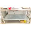 Image 2 : EFI STAINLESS STEEL 2 TIER WORK TABLE APPROX 31 X 60" WITH BACKSPLASH (CONTENTS NOT INCLUDED)