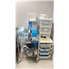 Image 1 : 2 TIER SQUARE METRO RACK WITH CONTENTS (DISPOSABLE SAMPLE TUBES AND EP TIPS, 4 DRAWER METAL