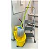Image 1 : COMMERCIAL MOP BUCKET AND STEPLADDER