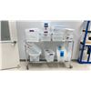 Image 1 : 2 TIER METRO RACK WITH ASSORTED PLASTIC BINS