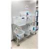 Image 2 : 2 TIER METRO RACK WITH ASSORTED PLASTIC BINS