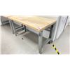 Image 2 : BUTCHER BLOCK TOP TABLE 60 X 30"