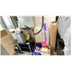 Image 1 : LOT OF ASSORTED ITEMS; SPILL CLOTHS, HARDWARE, PARTS BIN AND MORE
