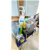 Image 2 : LOT OF ASSORTED ITEMS; SPILL CLOTHS, HARDWARE, PARTS BIN AND MORE