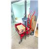 Image 1 : 2 WHEEL DOLLY BRUTE ROLLING GARBAGE BIN, CASE OF SCOTT ORIGINAL SHOP TOWELS AND COLLAPSIBLE WAGON