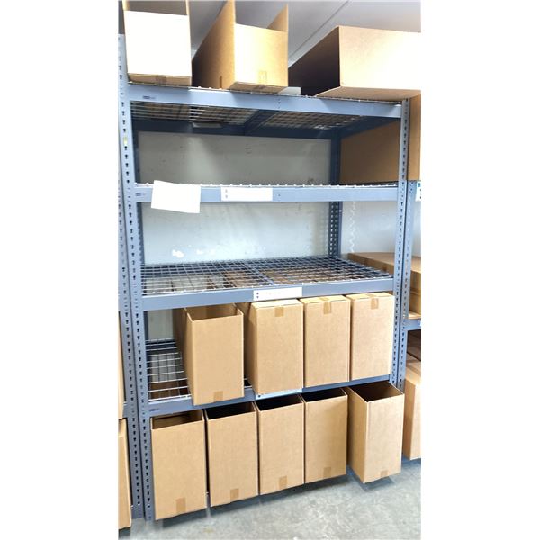 ULINE SHELF RACKING UNITS WITH 4 MESH DECK SHELVES APPROX 60.5 X 37 X ...
