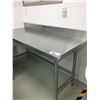 Image 2 : STAINLESS STEEL WORK TABLE WITH BACKSPLASH APPROX 5' LONG 2.5' HIGH 2' DEEP