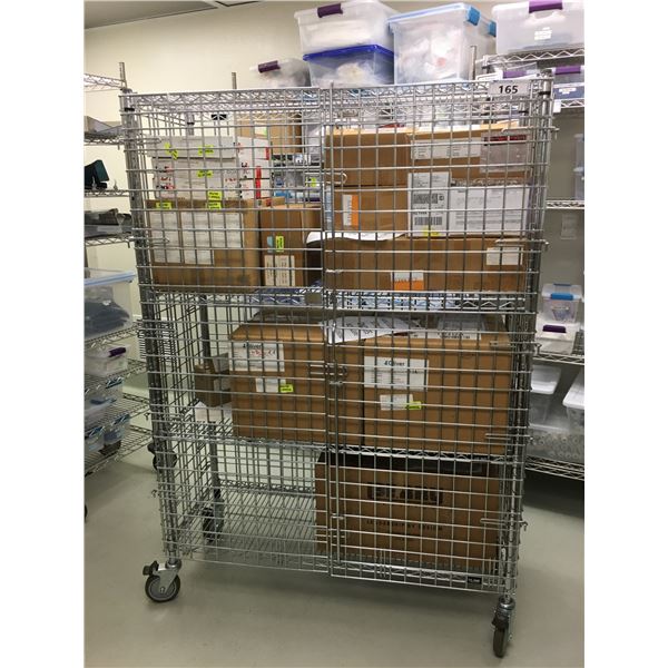ULINE ROLLING METRO RACK WITH CAGE (CONTENTS NOT INCLUDED) - Able Auctions