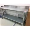 Image 2 : EFI STAINLESS STEEL WORK TABLE WITH BACKSPLASH APPROX 6 X 2 X 3'