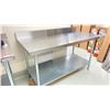 Image 2 : EFI STAINLESS STEEL WORK TABLE WITH BACKSPLASH APPROX 7 X 2.5 X 3'
