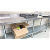 Image 2 : EFI STAINLESS STEEL WORK TABLE WITH BACKSPLASH APPROX 5 X 2.5 X 3' (CONTENTS NOT INCLUDED)
