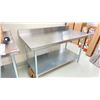 Image 2 : EFI STAINLESS STEEL WORK TABLE WITH BACKSPLASH APPROX 5 X 2.5 X 3'