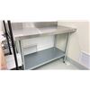 Image 2 : EFI STAINLESS STEEL WORK TABLE WITH BACKSPLASH APPROX 4' X 2' X 3'