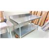 Image 2 : EFI STAINLESS STEEL WORK TABLE WITH BACKSPLASH APPROX 5 X 2.5 X 3'