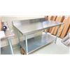 Image 2 : EFI STAINLESS STEEL WORK TABLE WITH BACKSPLASH APPROX 5 X 2.5 X 3'