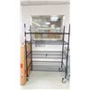 Image 1 : ULINE 4 TIER BLACK MOBILE METAL RACK
