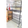 Image 2 : ULINE 4 TIER BLACK MOBILE METAL RACK