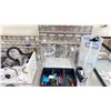 Image 2 : ASSORTED JUGS, HARDWARE, FISH TANK, BEAKERS, BINS AND MORE